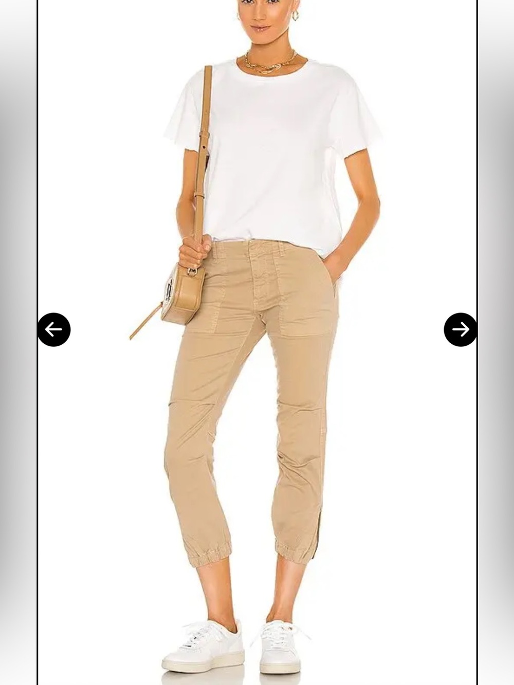 NILI LOTAN Cropped French Military Pant in Nude size 0